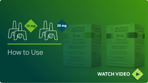 VALTOCO® (diazepam nasal spray) instructions for use video (15 mg and 20 mg doses)