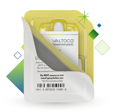 VALTOCO® (diazepam nasal spray) product packaging