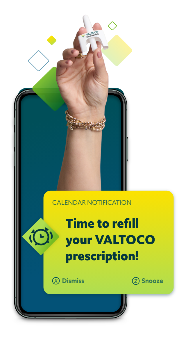 VALTOCO® (diazepam nasal spray) prescription expiration reminder