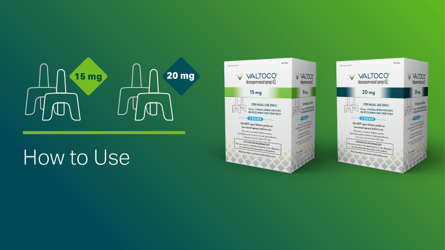 VALTOCO® (diazepam nasal spray) instructions for use video (15 mg and 20 mg doses)