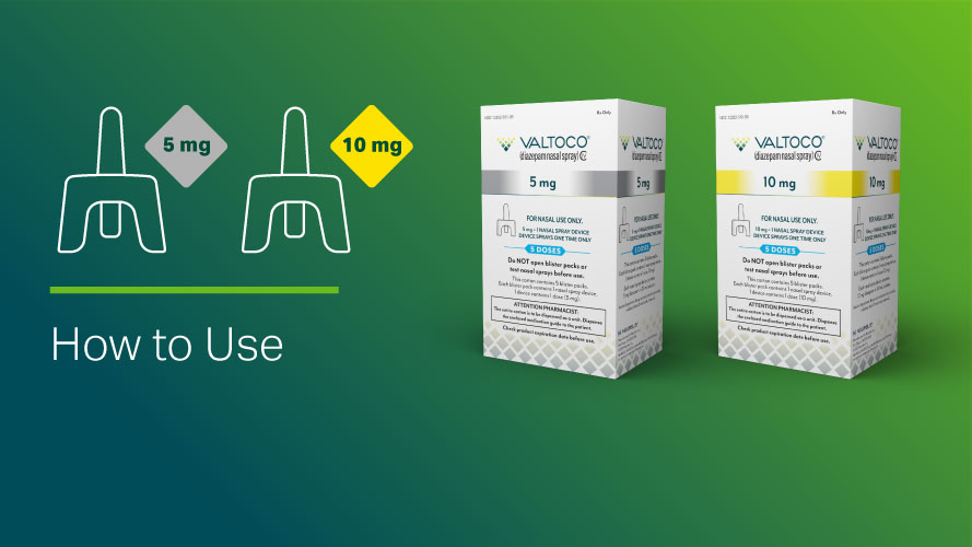 VALTOCO® (diazepam nasal spray) instructions for use video (5 mg and 10 mg doses)