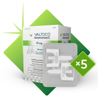 VALTOCO® (diazepam nasal spray) is available in 4 treatment doses