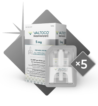 VALTOCO® (diazepam nasal spray) is available in 4 treatment doses